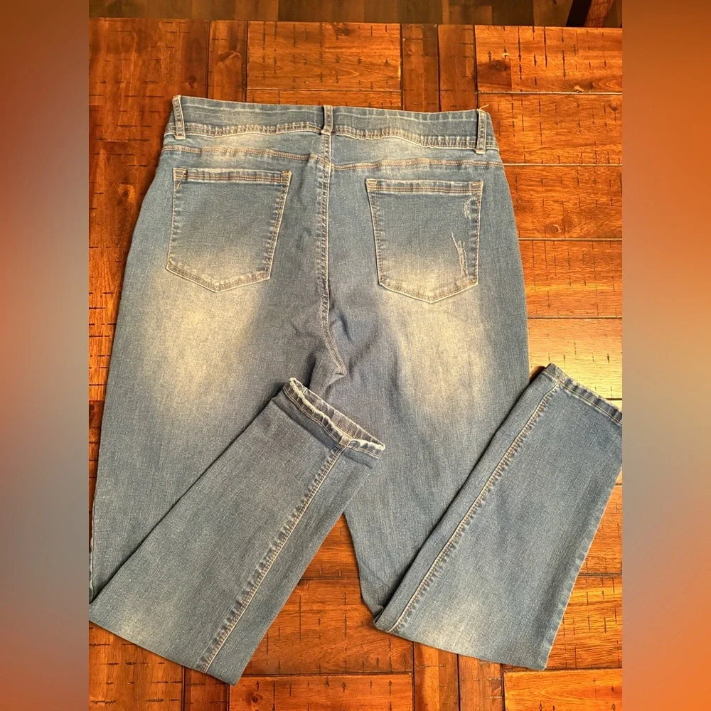 Indigo Poppy Distressed - Size 16 - Fun, Stretchy, Comfortable - Picture 7 of 13